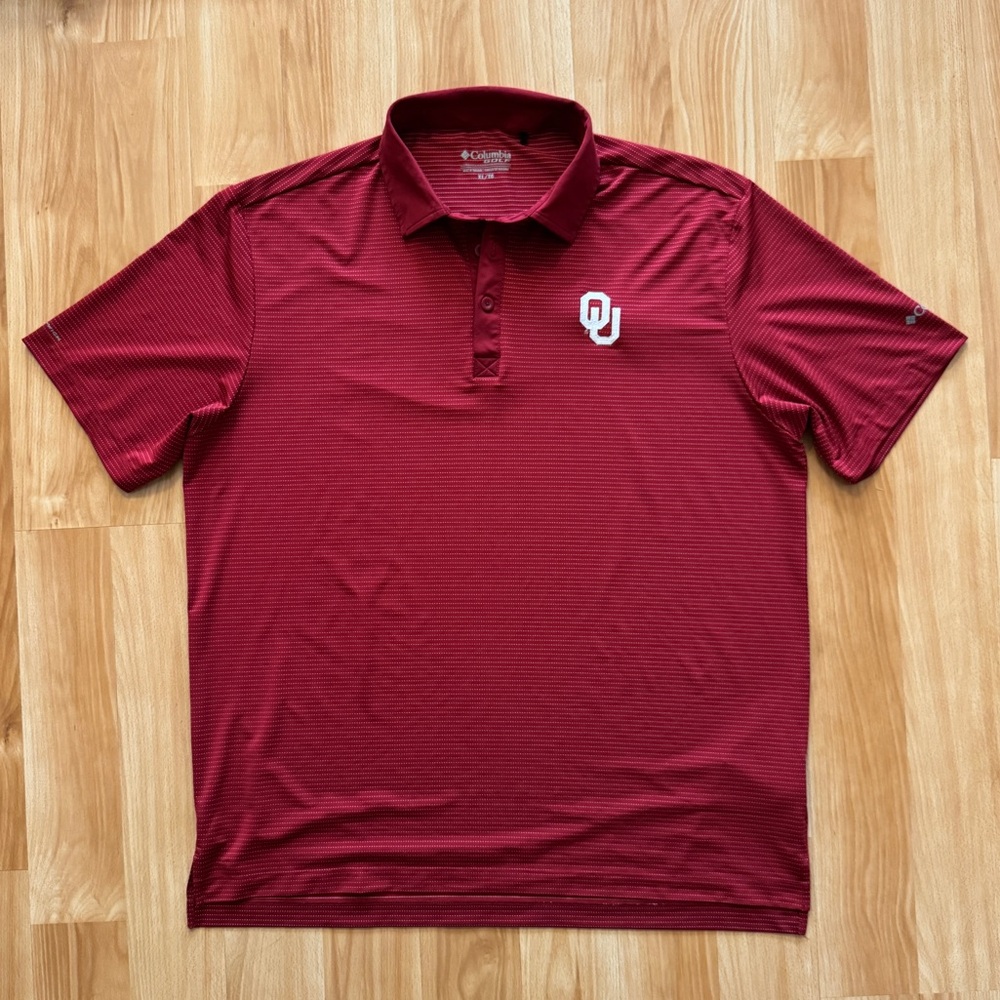 Oklahoma University Sooners Performance Stretch Polo Collared Golf Shirt Mens XL